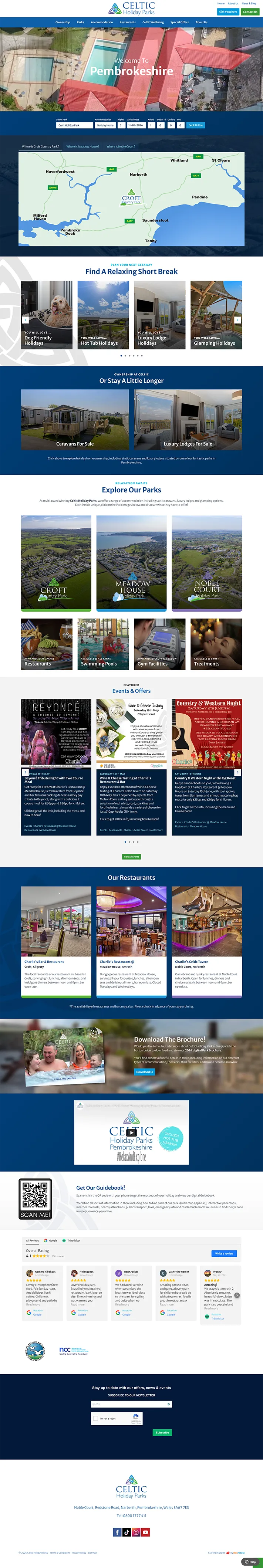 Celtic Holiday Parks - Custom Umbraco Website